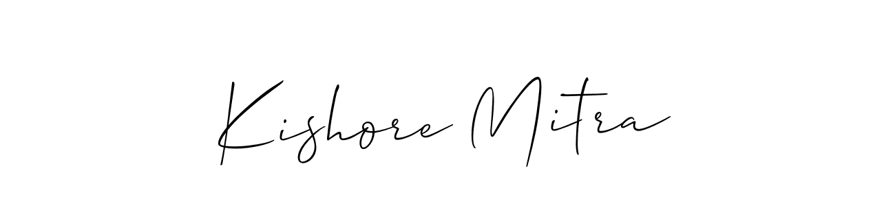 Use a signature maker to create a handwritten signature online. With this signature software, you can design (Allison_Script) your own signature for name Kishore Mitra. Kishore Mitra signature style 2 images and pictures png