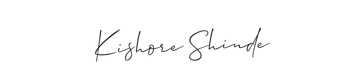 Design your own signature with our free online signature maker. With this signature software, you can create a handwritten (Allison_Script) signature for name Kishore Shinde. Kishore Shinde signature style 2 images and pictures png