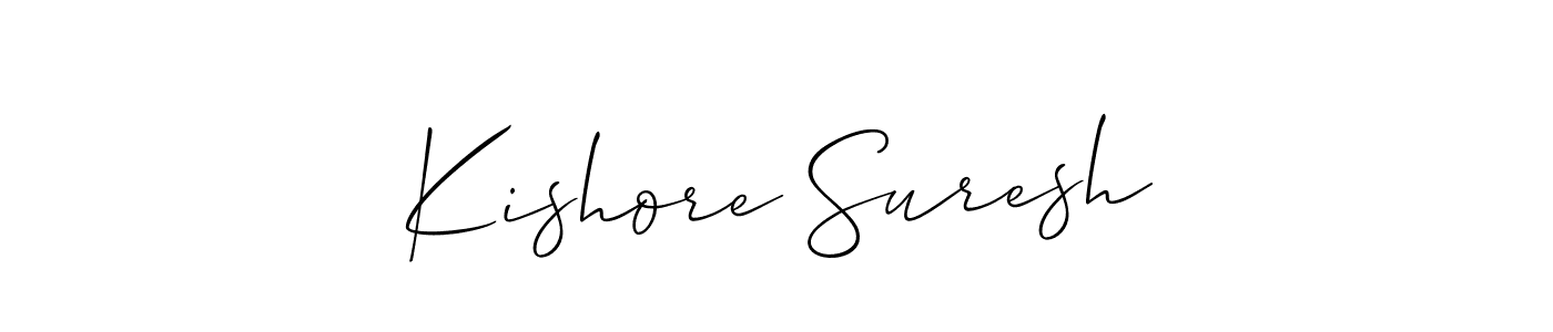 Create a beautiful signature design for name Kishore Suresh. With this signature (Allison_Script) fonts, you can make a handwritten signature for free. Kishore Suresh signature style 2 images and pictures png