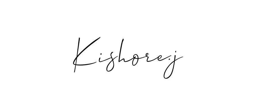 You can use this online signature creator to create a handwritten signature for the name Kishore.j. This is the best online autograph maker. Kishore.j signature style 2 images and pictures png