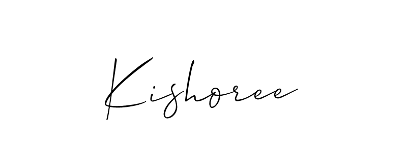 How to make Kishoree name signature. Use Allison_Script style for creating short signs online. This is the latest handwritten sign. Kishoree signature style 2 images and pictures png