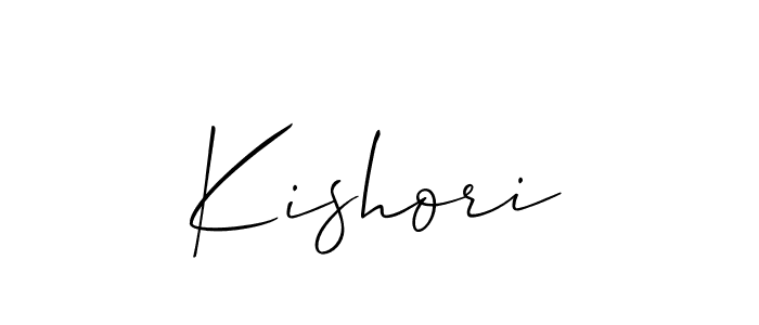 Create a beautiful signature design for name Kishori. With this signature (Allison_Script) fonts, you can make a handwritten signature for free. Kishori signature style 2 images and pictures png