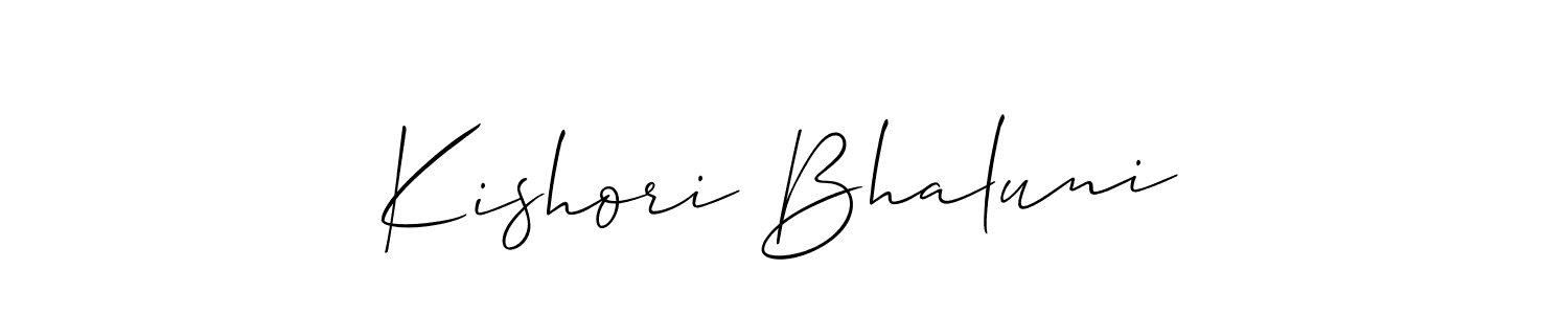 Check out images of Autograph of Kishori Bhaluni name. Actor Kishori Bhaluni Signature Style. Allison_Script is a professional sign style online. Kishori Bhaluni signature style 2 images and pictures png