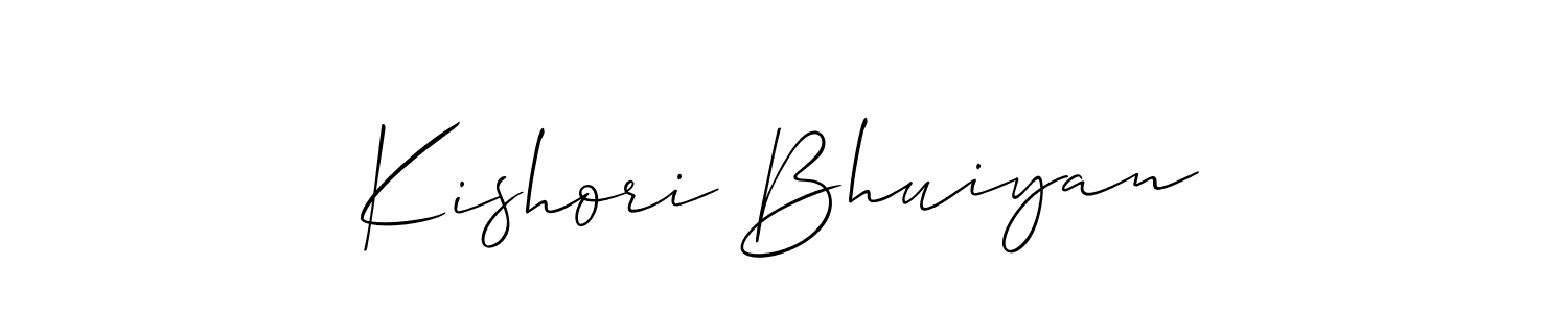 Design your own signature with our free online signature maker. With this signature software, you can create a handwritten (Allison_Script) signature for name Kishori Bhuiyan. Kishori Bhuiyan signature style 2 images and pictures png