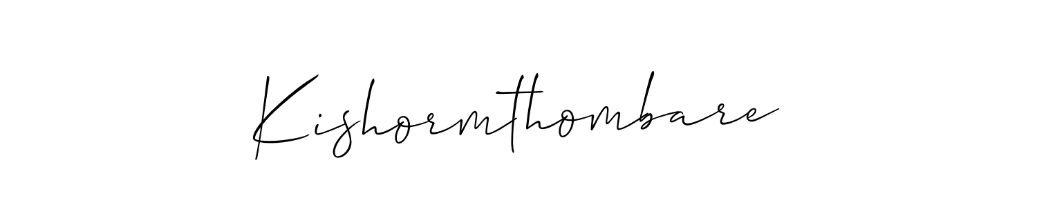 Create a beautiful signature design for name Kishormthombare. With this signature (Allison_Script) fonts, you can make a handwritten signature for free. Kishormthombare signature style 2 images and pictures png