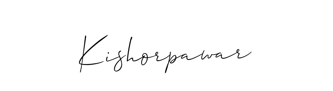 Design your own signature with our free online signature maker. With this signature software, you can create a handwritten (Allison_Script) signature for name Kishorpawar. Kishorpawar signature style 2 images and pictures png