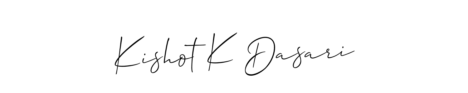 Once you've used our free online signature maker to create your best signature Allison_Script style, it's time to enjoy all of the benefits that Kishot K Dasari name signing documents. Kishot K Dasari signature style 2 images and pictures png