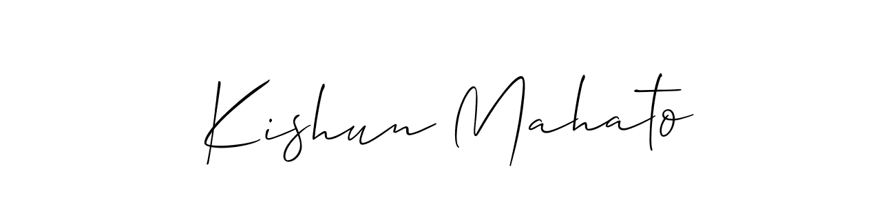 This is the best signature style for the Kishun Mahato name. Also you like these signature font (Allison_Script). Mix name signature. Kishun Mahato signature style 2 images and pictures png