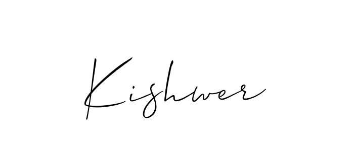 How to make Kishwer name signature. Use Allison_Script style for creating short signs online. This is the latest handwritten sign. Kishwer signature style 2 images and pictures png