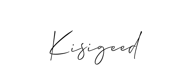 Make a short Kisigeed signature style. Manage your documents anywhere anytime using Allison_Script. Create and add eSignatures, submit forms, share and send files easily. Kisigeed signature style 2 images and pictures png