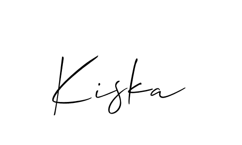 if you are searching for the best signature style for your name Kiska. so please give up your signature search. here we have designed multiple signature styles  using Allison_Script. Kiska signature style 2 images and pictures png