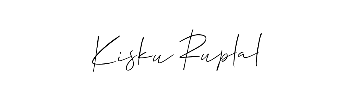 Similarly Allison_Script is the best handwritten signature design. Signature creator online .You can use it as an online autograph creator for name Kisku Ruplal. Kisku Ruplal signature style 2 images and pictures png