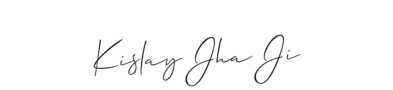 How to Draw Kislay Jha Ji signature style? Allison_Script is a latest design signature styles for name Kislay Jha Ji. Kislay Jha Ji signature style 2 images and pictures png