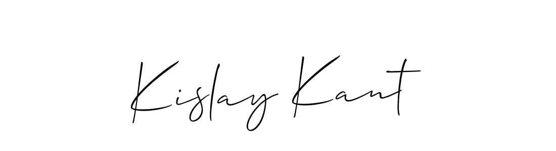 How to make Kislay Kant name signature. Use Allison_Script style for creating short signs online. This is the latest handwritten sign. Kislay Kant signature style 2 images and pictures png