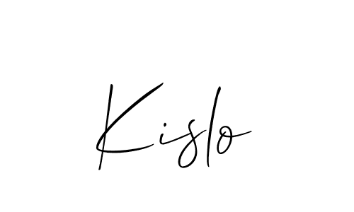 Design your own signature with our free online signature maker. With this signature software, you can create a handwritten (Allison_Script) signature for name Kislo. Kislo signature style 2 images and pictures png
