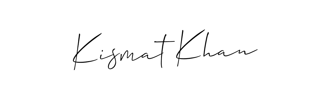 Use a signature maker to create a handwritten signature online. With this signature software, you can design (Allison_Script) your own signature for name Kismat Khan. Kismat Khan signature style 2 images and pictures png