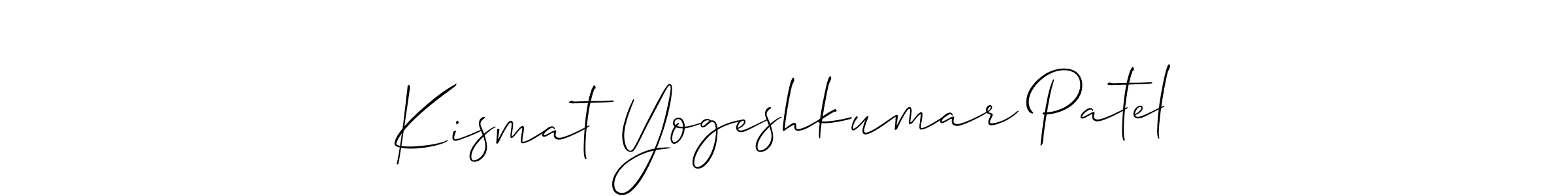 Similarly Allison_Script is the best handwritten signature design. Signature creator online .You can use it as an online autograph creator for name Kismat Yogeshkumar Patel. Kismat Yogeshkumar Patel signature style 2 images and pictures png