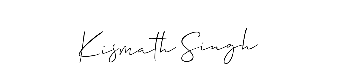 Create a beautiful signature design for name Kismath Singh. With this signature (Allison_Script) fonts, you can make a handwritten signature for free. Kismath Singh signature style 2 images and pictures png