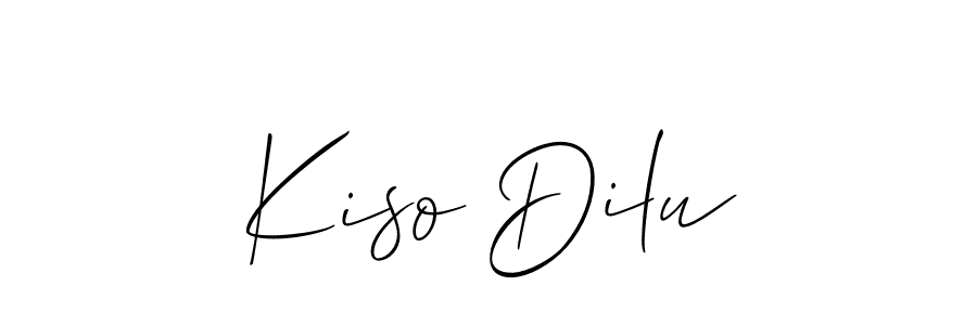 Use a signature maker to create a handwritten signature online. With this signature software, you can design (Allison_Script) your own signature for name Kiso Dilu. Kiso Dilu signature style 2 images and pictures png