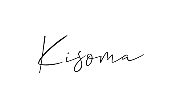 Use a signature maker to create a handwritten signature online. With this signature software, you can design (Allison_Script) your own signature for name Kisoma. Kisoma signature style 2 images and pictures png