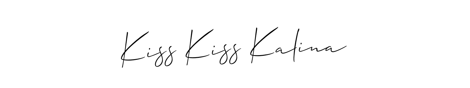 Similarly Allison_Script is the best handwritten signature design. Signature creator online .You can use it as an online autograph creator for name Kiss Kiss Kalina. Kiss Kiss Kalina signature style 2 images and pictures png