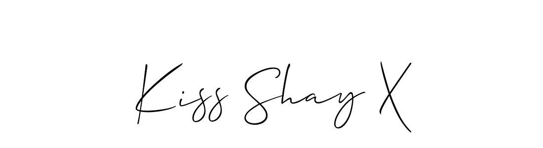 Create a beautiful signature design for name Kiss Shay X. With this signature (Allison_Script) fonts, you can make a handwritten signature for free. Kiss Shay X signature style 2 images and pictures png