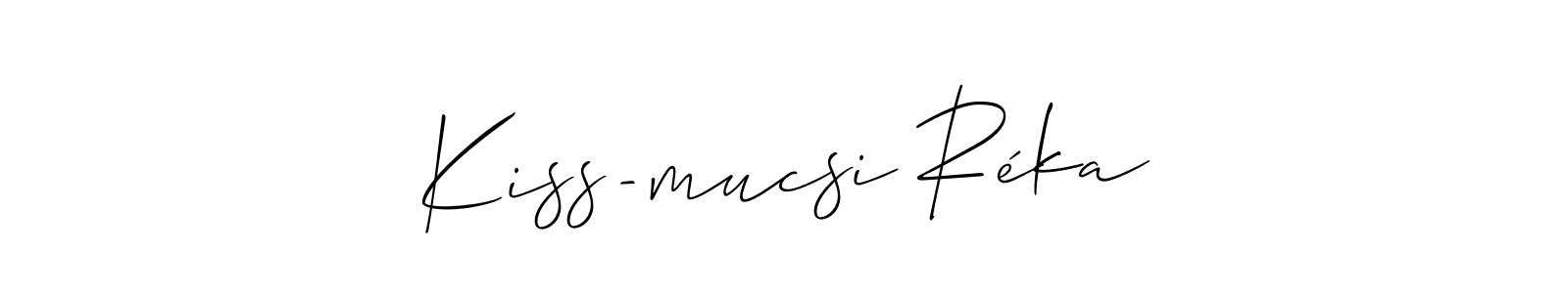 Create a beautiful signature design for name Kiss-mucsi Réka. With this signature (Allison_Script) fonts, you can make a handwritten signature for free. Kiss-mucsi Réka signature style 2 images and pictures png
