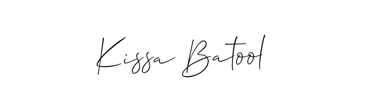 You should practise on your own different ways (Allison_Script) to write your name (Kissa Batool) in signature. don't let someone else do it for you. Kissa Batool signature style 2 images and pictures png