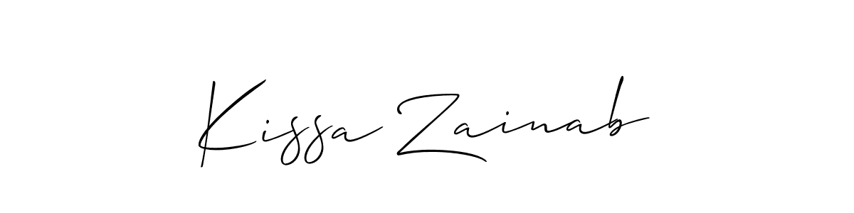 How to make Kissa Zainab signature? Allison_Script is a professional autograph style. Create handwritten signature for Kissa Zainab name. Kissa Zainab signature style 2 images and pictures png