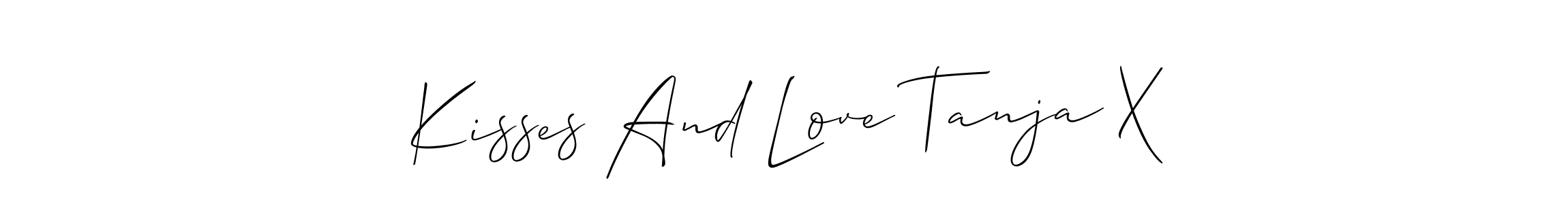 Use a signature maker to create a handwritten signature online. With this signature software, you can design (Allison_Script) your own signature for name Kisses And Love Tanja X. Kisses And Love Tanja X signature style 2 images and pictures png