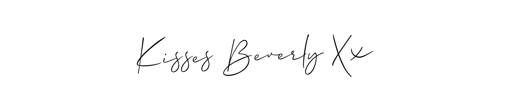 Make a short Kisses Beverly Xx signature style. Manage your documents anywhere anytime using Allison_Script. Create and add eSignatures, submit forms, share and send files easily. Kisses Beverly Xx signature style 2 images and pictures png