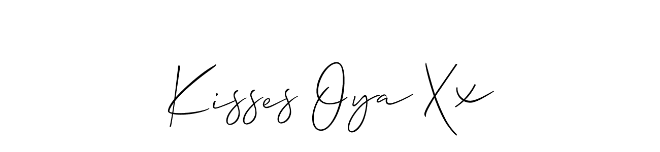 It looks lik you need a new signature style for name Kisses Oya Xx. Design unique handwritten (Allison_Script) signature with our free signature maker in just a few clicks. Kisses Oya Xx signature style 2 images and pictures png