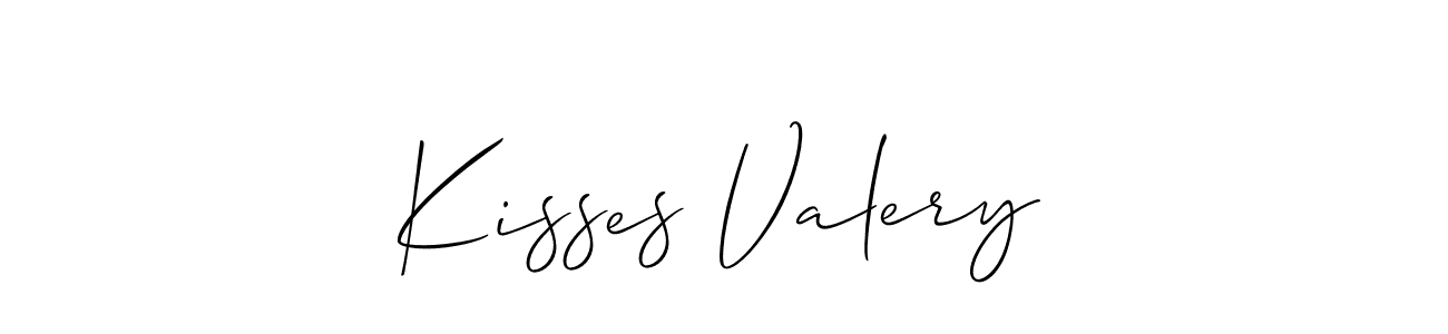 How to make Kisses Valery name signature. Use Allison_Script style for creating short signs online. This is the latest handwritten sign. Kisses Valery signature style 2 images and pictures png