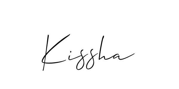 How to Draw Kissha signature style? Allison_Script is a latest design signature styles for name Kissha. Kissha signature style 2 images and pictures png