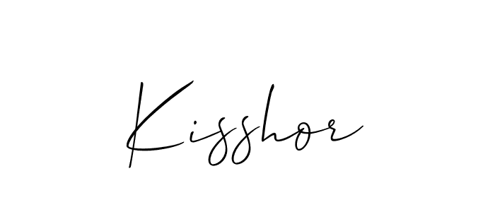 How to make Kisshor signature? Allison_Script is a professional autograph style. Create handwritten signature for Kisshor name. Kisshor signature style 2 images and pictures png