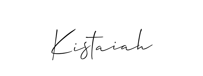 It looks lik you need a new signature style for name Kistaiah. Design unique handwritten (Allison_Script) signature with our free signature maker in just a few clicks. Kistaiah signature style 2 images and pictures png