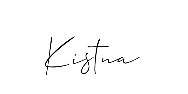 The best way (Allison_Script) to make a short signature is to pick only two or three words in your name. The name Kistna include a total of six letters. For converting this name. Kistna signature style 2 images and pictures png