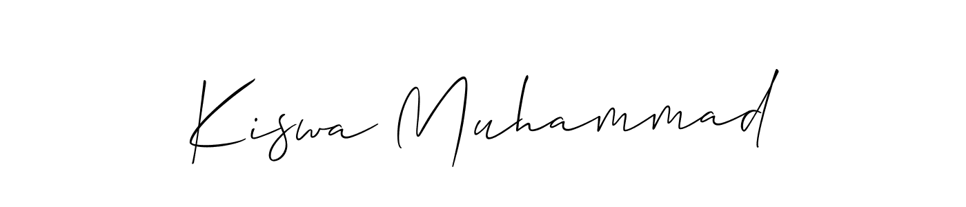 Design your own signature with our free online signature maker. With this signature software, you can create a handwritten (Allison_Script) signature for name Kiswa Muhammad. Kiswa Muhammad signature style 2 images and pictures png