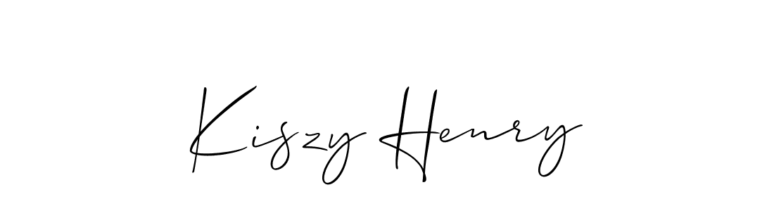 You should practise on your own different ways (Allison_Script) to write your name (Kiszy Henry) in signature. don't let someone else do it for you. Kiszy Henry signature style 2 images and pictures png