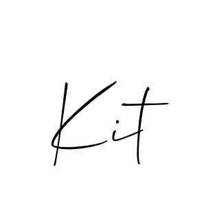 Use a signature maker to create a handwritten signature online. With this signature software, you can design (Allison_Script) your own signature for name Kit. Kit signature style 2 images and pictures png