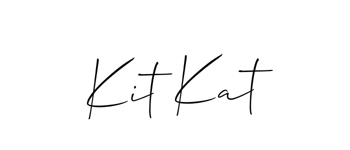 How to make Kit Kat name signature. Use Allison_Script style for creating short signs online. This is the latest handwritten sign. Kit Kat signature style 2 images and pictures png