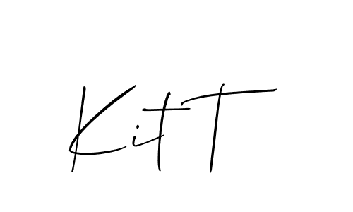 How to make Kit T name signature. Use Allison_Script style for creating short signs online. This is the latest handwritten sign. Kit T signature style 2 images and pictures png