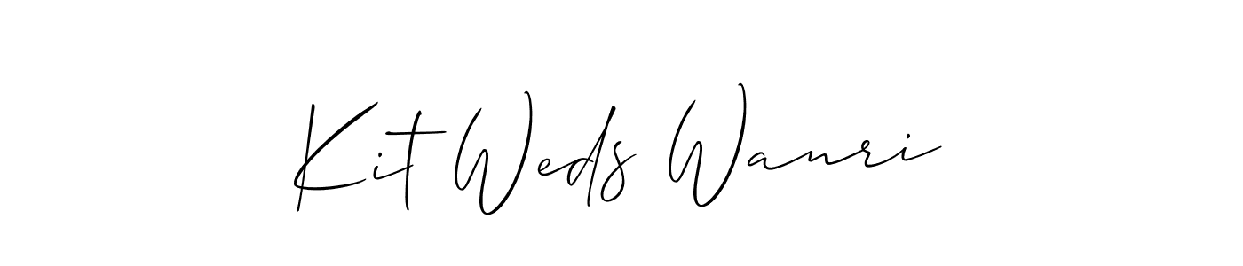 This is the best signature style for the Kit Weds Wanri name. Also you like these signature font (Allison_Script). Mix name signature. Kit Weds Wanri signature style 2 images and pictures png