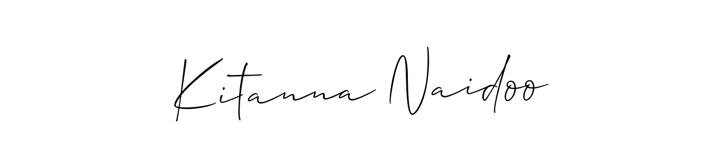 Design your own signature with our free online signature maker. With this signature software, you can create a handwritten (Allison_Script) signature for name Kitanna Naidoo. Kitanna Naidoo signature style 2 images and pictures png