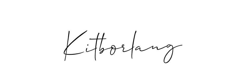 if you are searching for the best signature style for your name Kitborlang. so please give up your signature search. here we have designed multiple signature styles  using Allison_Script. Kitborlang signature style 2 images and pictures png