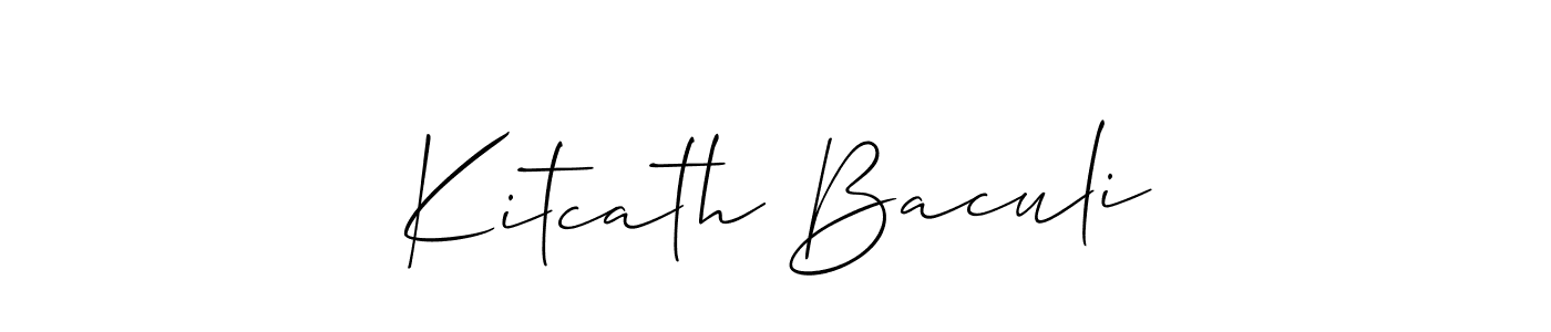 How to make Kitcath Baculi signature? Allison_Script is a professional autograph style. Create handwritten signature for Kitcath Baculi name. Kitcath Baculi signature style 2 images and pictures png