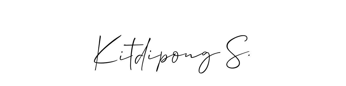 Design your own signature with our free online signature maker. With this signature software, you can create a handwritten (Allison_Script) signature for name Kitdipong S.. Kitdipong S. signature style 2 images and pictures png