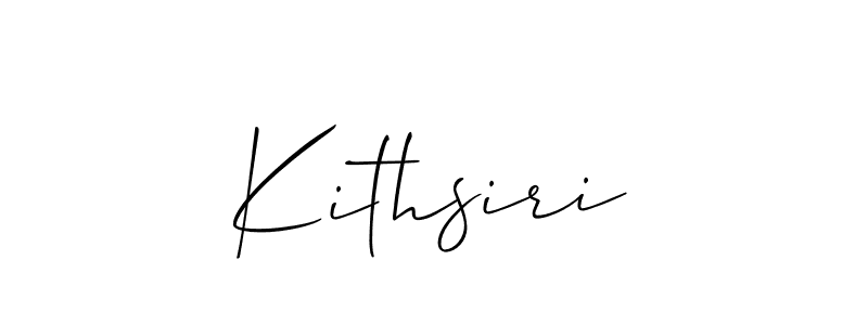 Make a beautiful signature design for name Kithsiri. With this signature (Allison_Script) style, you can create a handwritten signature for free. Kithsiri signature style 2 images and pictures png