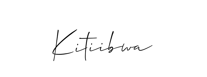 Make a beautiful signature design for name Kitiibwa. With this signature (Allison_Script) style, you can create a handwritten signature for free. Kitiibwa signature style 2 images and pictures png