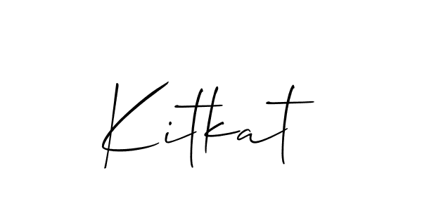 You should practise on your own different ways (Allison_Script) to write your name (Kitkat) in signature. don't let someone else do it for you. Kitkat signature style 2 images and pictures png